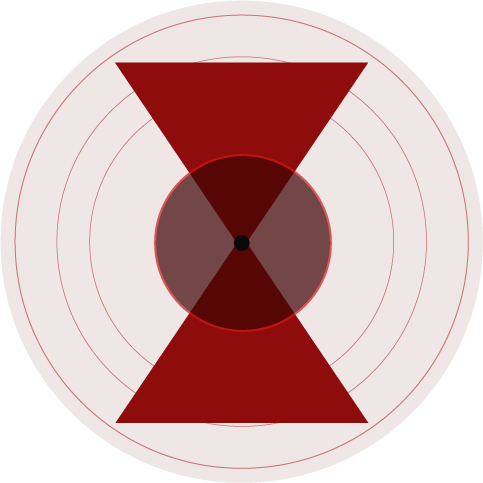 icon red hourglass in black circle